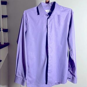 Eton geometric print twill shirt